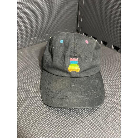 Teddy Fresh Black Rainbow Baseball Cap One‎ Size Adjustable Bear Pride Strapback - Picture 3 of 8